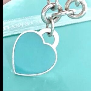 Reserved for Edg/Sold Med RTT Tiffany blue enamel ss Tiffany jump ring